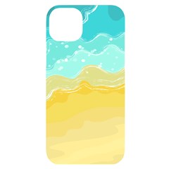 Abstract Background Beach Coast Iphone 14 Plus Black Uv Print Case by anzea