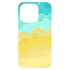 Abstract Background Beach Coast Iphone 14 Pro Black Uv Print Case