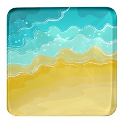 Abstract Background Beach Coast Square Glass Fridge Magnet (4 Pack) by anzea