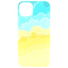 Abstract Background Beach Coast Iphone 15 Pro Black Uv Print Pc Hardshell Case by anzea