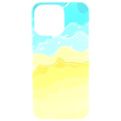 Abstract Background Beach Coast Iphone 15 Pro Max Black Uv Print Pc Hardshell Case