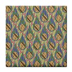 Tribal Background Boho Batik Tile Coaster Front