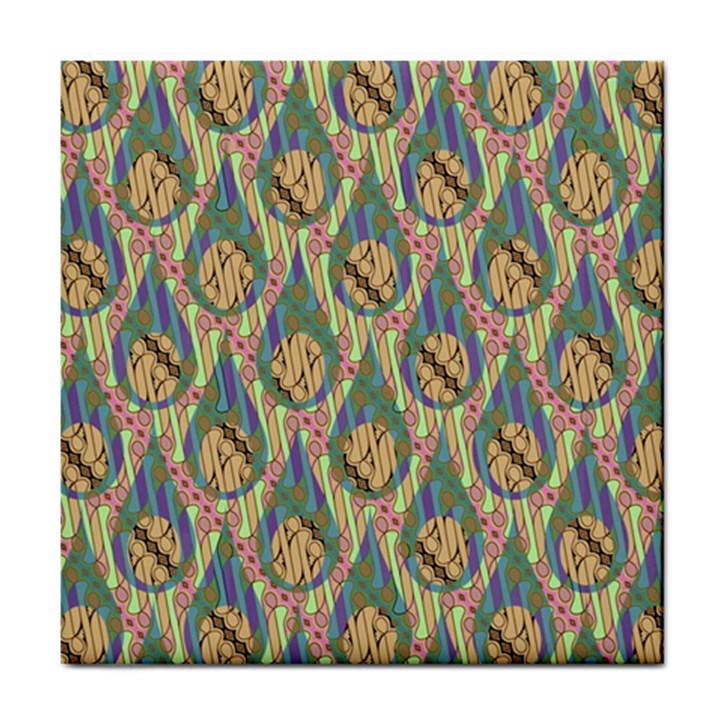 Tribal Background Boho Batik Tile Coaster