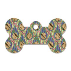 Tribal Background Boho Batik Dog Tag Bone (one Side) by anzea