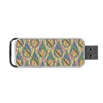 Tribal Background Boho Batik Portable USB Flash (Two Sides) Back