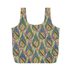 Tribal Background Boho Batik Full Print Recycle Bag (m) by anzea