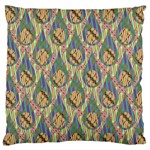 Tribal Background Boho Batik Large Premium Plush Fleece Cushion Case (One Side) Front