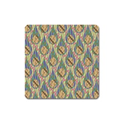 Tribal Background Boho Batik Square Magnet