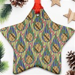 Tribal Background Boho Batik Star Ornament (Two Sides) Front