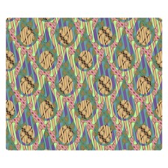 Tribal Background Boho Batik Premium Plush Fleece Blanket (small) by anzea