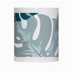 Monstera Leaves Background White Mug Center