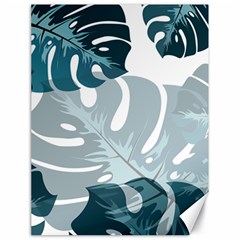 Monstera Leaves Background Canvas 18  X 24  by anzea