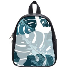 Monstera Leaves Background School Bag (small)