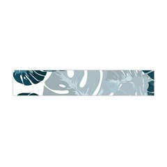 Monstera Leaves Background Premium Plush Fleece Scarf (Mini)