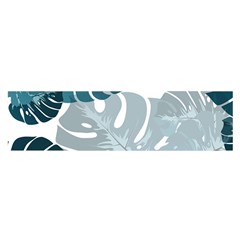 Monstera Leaves Background Oblong Satin Scarf (16  x 60 )