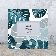 Monstera Leaves Background White Box Photo Frame 4  X 6 