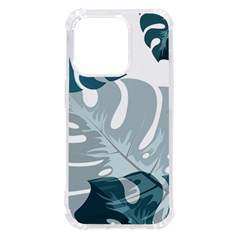 Monstera Leaves Background Iphone 14 Pro Tpu Uv Print Case by anzea