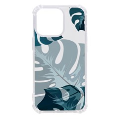 Monstera Leaves Background Iphone 13 Pro Tpu Uv Print Case by anzea