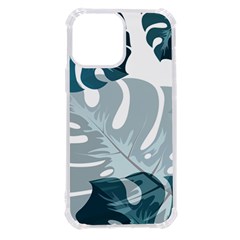 Monstera Leaves Background Iphone 13 Pro Max Tpu Uv Print Case by anzea