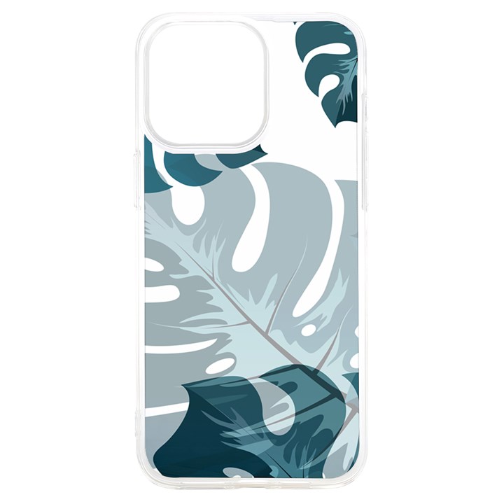 Monstera Leaves Background iPhone 15 Plus TPU UV Print Case