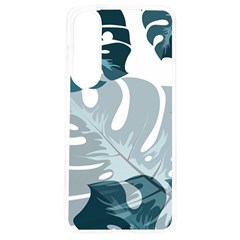 Monstera Leaves Background Samsung Galaxy S24 6 2 Inch Tpu Uv Case