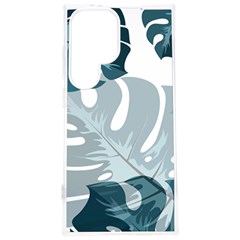 Monstera Leaves Background Samsung Galaxy S24 Plus 6 7 Inch Tpu Uv Case