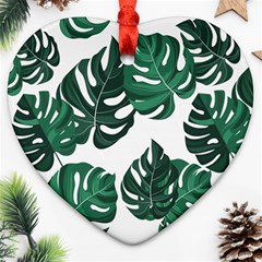 Illustrations Monstera Leafes Ornament (heart)