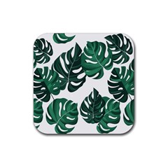 Illustrations Monstera Leafes Rubber Coaster (square) by anzea