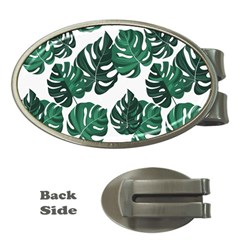 Illustrations Monstera Leafes Money Clips (oval)  by anzea