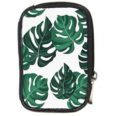 Illustrations Monstera Leafes Compact Camera Leather Case by anzea