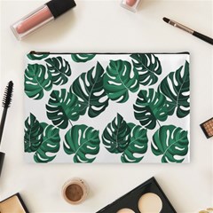 Illustrations Monstera Leafes Cosmetic Bag (large) by anzea