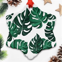 Illustrations Monstera Leafes Ornament (snowflake)