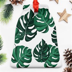 Illustrations Monstera Leafes Bell Ornament (two Sides)