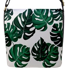 Illustrations Monstera Leafes Flap Closure Messenger Bag (s) by anzea