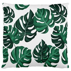 Illustrations Monstera Leafes Standard Premium Plush Fleece Cushion Case (one Side) by anzea