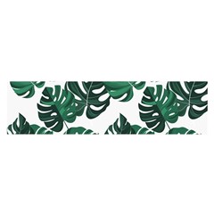 Illustrations Monstera Leafes Oblong Satin Scarf (16  X 60 ) by anzea