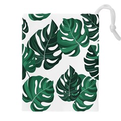 Illustrations Monstera Leafes Drawstring Pouch (4xl) by anzea