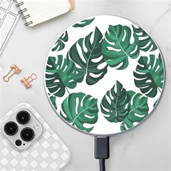 Illustrations Monstera Leafes Wireless Fast Charger(white) by anzea