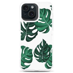 Illustrations Monstera Leafes Iphone 15 Plus Tpu Uv Print Case