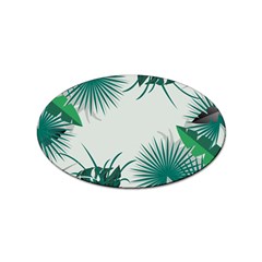 Illustrations Foliage Background Border Sticker Oval (100 Pack)