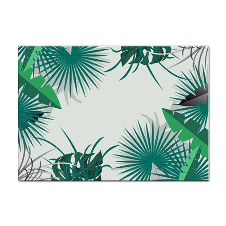 Illustrations Foliage Background Border Sticker A4 (10 pack)