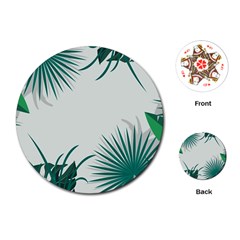 Illustrations Foliage Background Border Playing Cards Single Design (round)