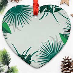 Illustrations Foliage Background Border Heart Ornament (two Sides)