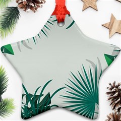 Illustrations Foliage Background Border Star Ornament (two Sides)