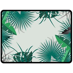 Illustrations Foliage Background Border Fleece Blanket (large) by anzea