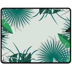 Illustrations Foliage Background Border Fleece Blanket (medium) by anzea