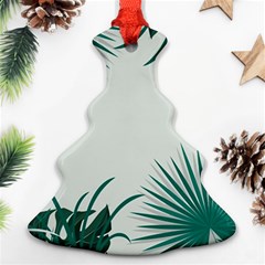 Illustrations Foliage Background Border Christmas Tree Ornament (two Sides)