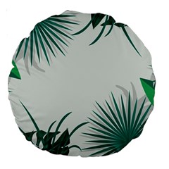 Illustrations Foliage Background Border Large 18  Premium Round Cushions