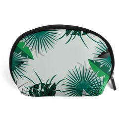 Illustrations Foliage Background Border Accessory Pouch (large) by anzea