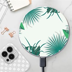 Illustrations Foliage Background Border Wireless Fast Charger(white) by anzea